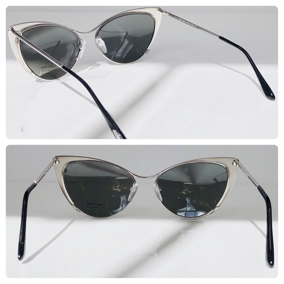 New TOM FORD Nastasya Silver Cat Eye Sunglasses - Picture 7 of 16